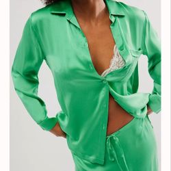 New Papinelle Washable Pure Silk Pj Set Size Large 