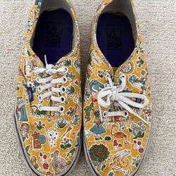 unisex Vans Shoes Mens 9.5 Womens 11 Rare Liberty of London Alice in Wonderland