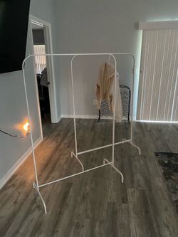 2 for $5 - white clothes racks