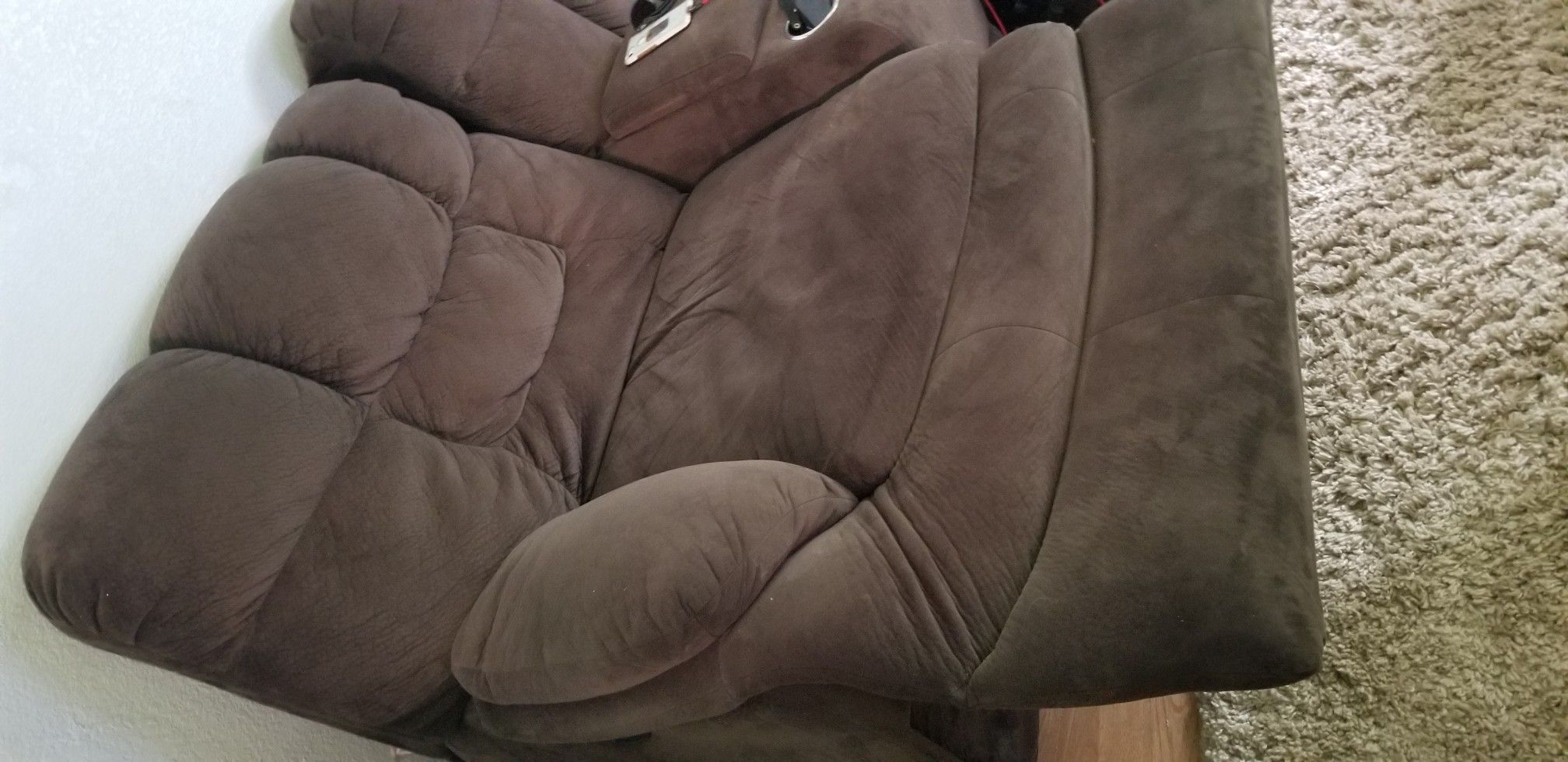 Brown micro couch