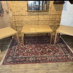 MCM 3 Pc Coffee Table And 2 End Tables By Steel case Coalesse (NIB)