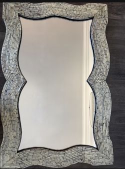 Approx 24x36 Inch Mother Of Pearl Unique Wall Mirror $350 OBO