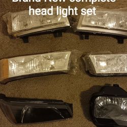 For 2003-2007 Chevy Silverado 1(contact info removed) 3500/Avalanche Bar Black Headlights


