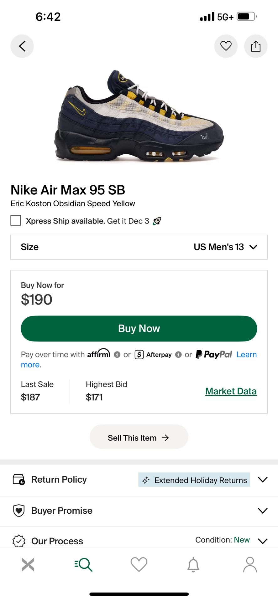 KOSTON 95 Size 13 $220