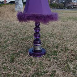 fluffy purple lamp