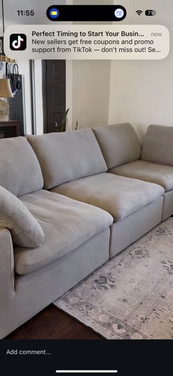 Soka Tender Wabi-Sabi down feather Gray Sofa – 128” 