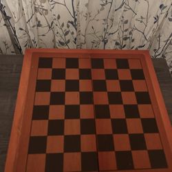 A wooden Chess & Checkers Classic Game Set. 