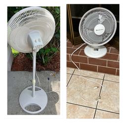 2  Occilating  3-speed  Fans 