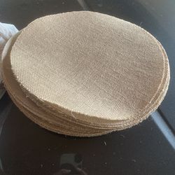 55 Piece Round Burlap