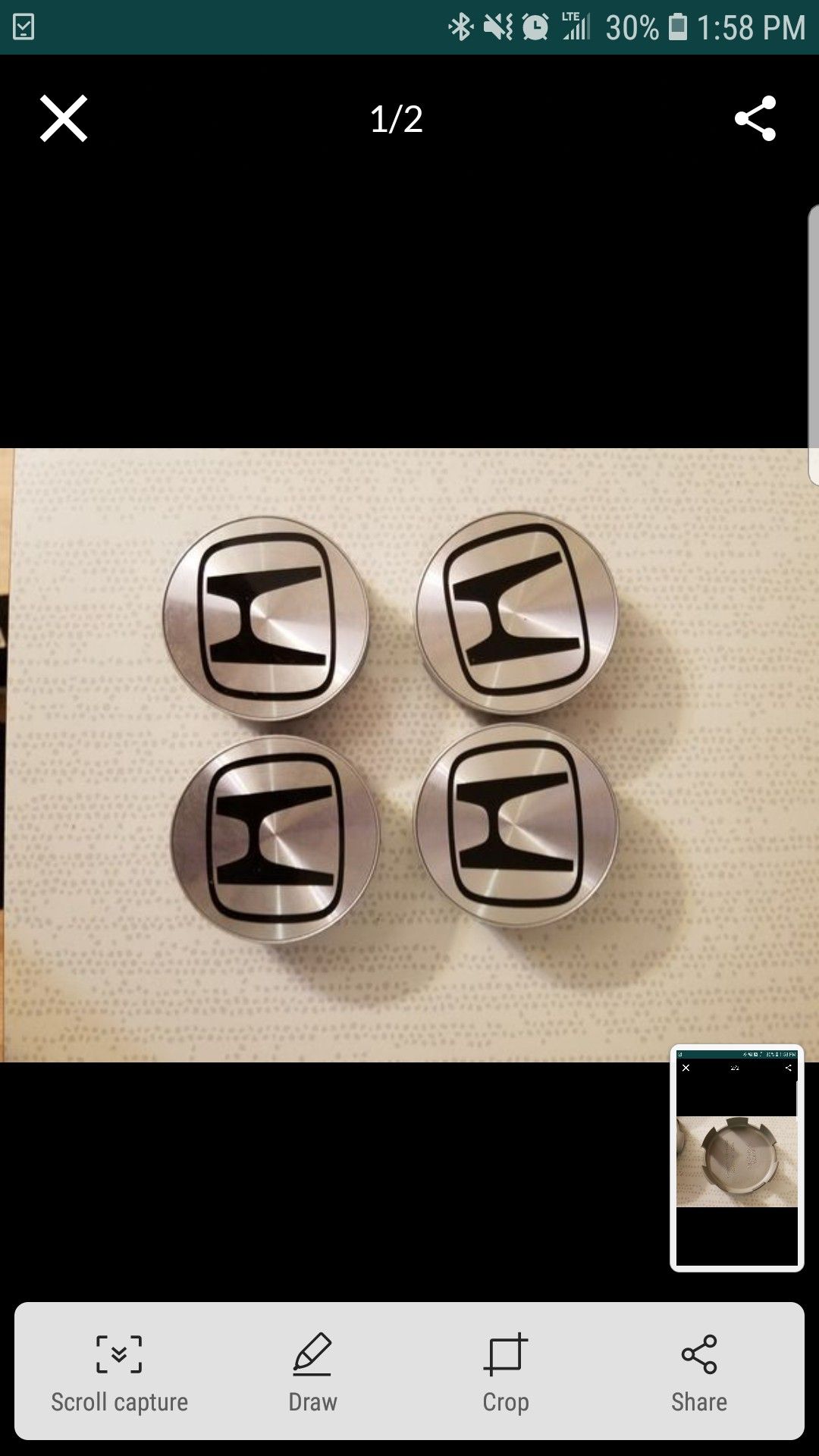 Honda center cap rims