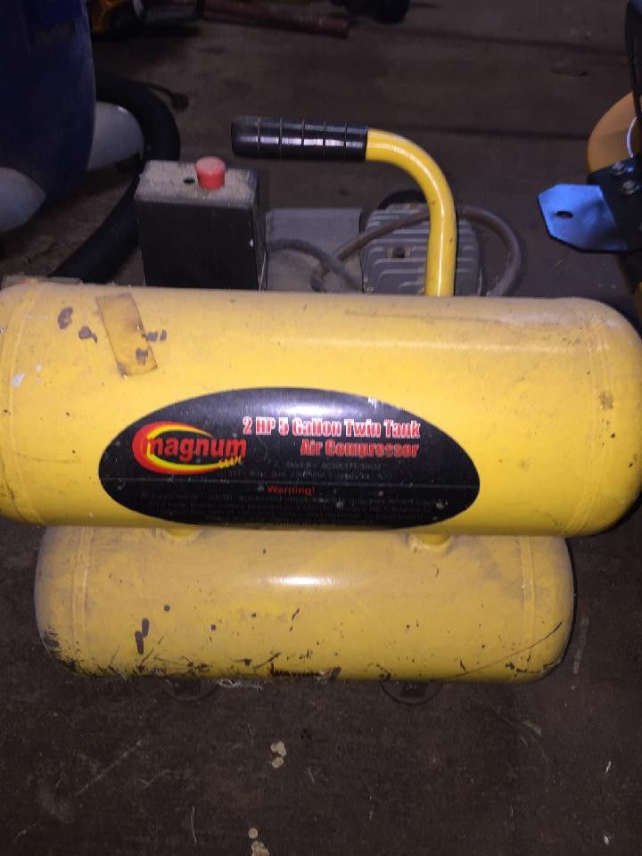 2Hp 5 Gallon Twin Tank Air Compressor (Inoperable)$10