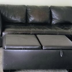 Leather Sofa An Coffee Table