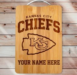 Kansas City Chiefs  Engraved cutting board