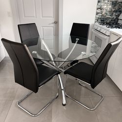 Modern Glass Dining Set