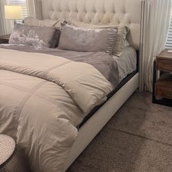 Upholstered Headboard with Bed Frame
