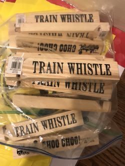 16 train whistles - party favors - $12