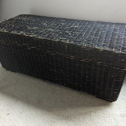 Wicker Bench Chest Coffee Table 