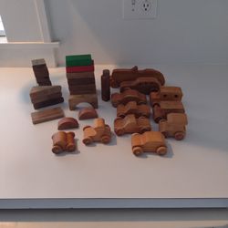 Wooden Blocks And Vehicles