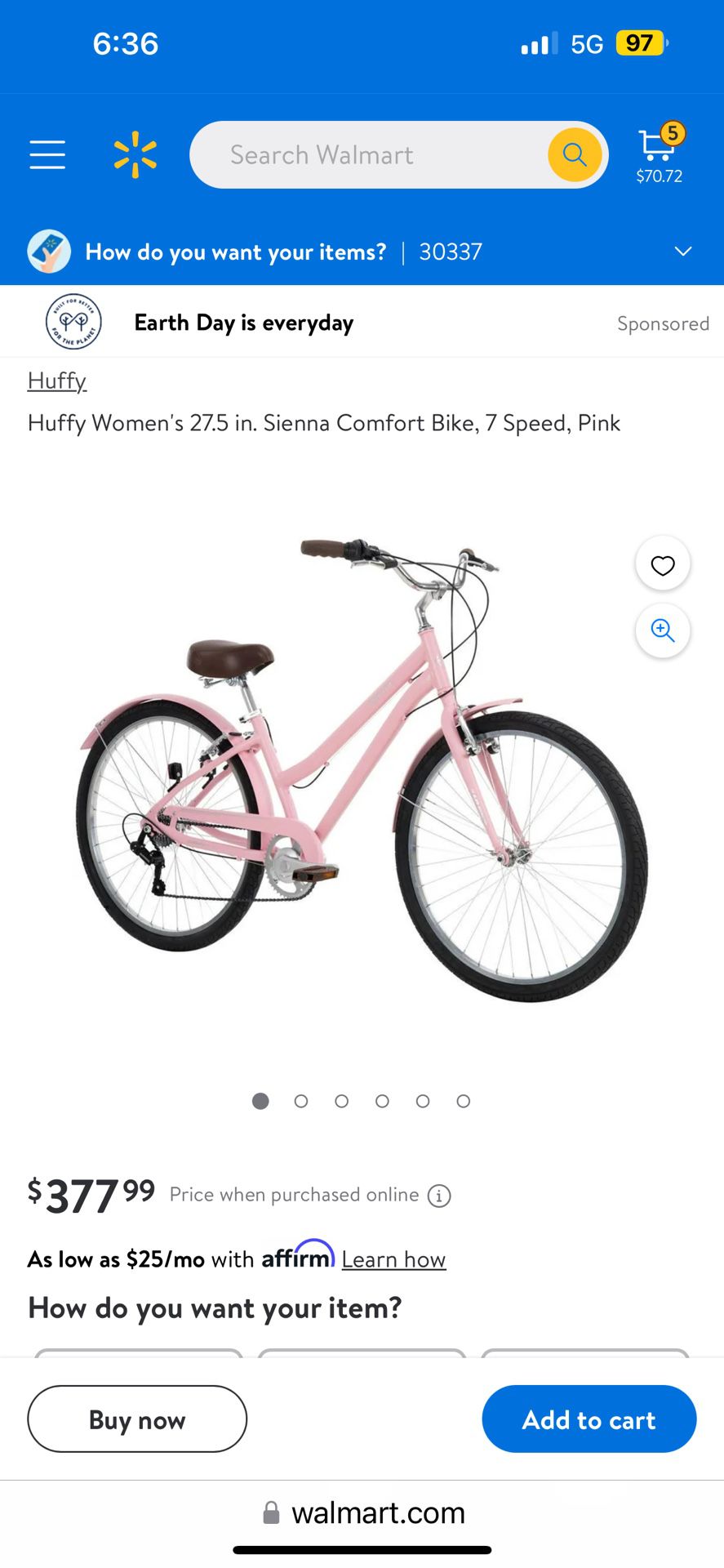 Huffy Pink Sienna Bike
