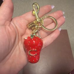 Coach Strawberry Bag Charm Keychain