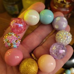 Handcrafted 7-inch Bubblegum Bead stretch bracelet! 