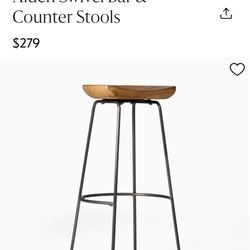 Brand  New West Elm Bar Stools (2)