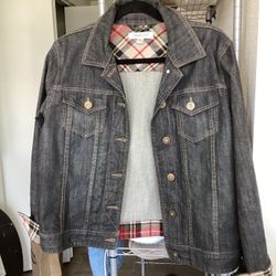 Cute Charcoal Colored Denim Jacket Sz S Coldwater Creek $8