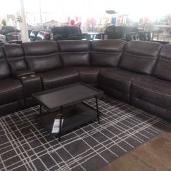 Nice Charcoal Recliner Sectional  ( Ask For Jose)