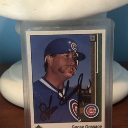 Goose Gossage Signed Baseball Card