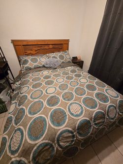 Queen Bed frame  and mattress