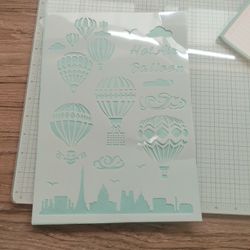 Hot Air Balloon Stencil, 8-1/4x11-3/4