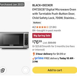Black & Decker Microwave 