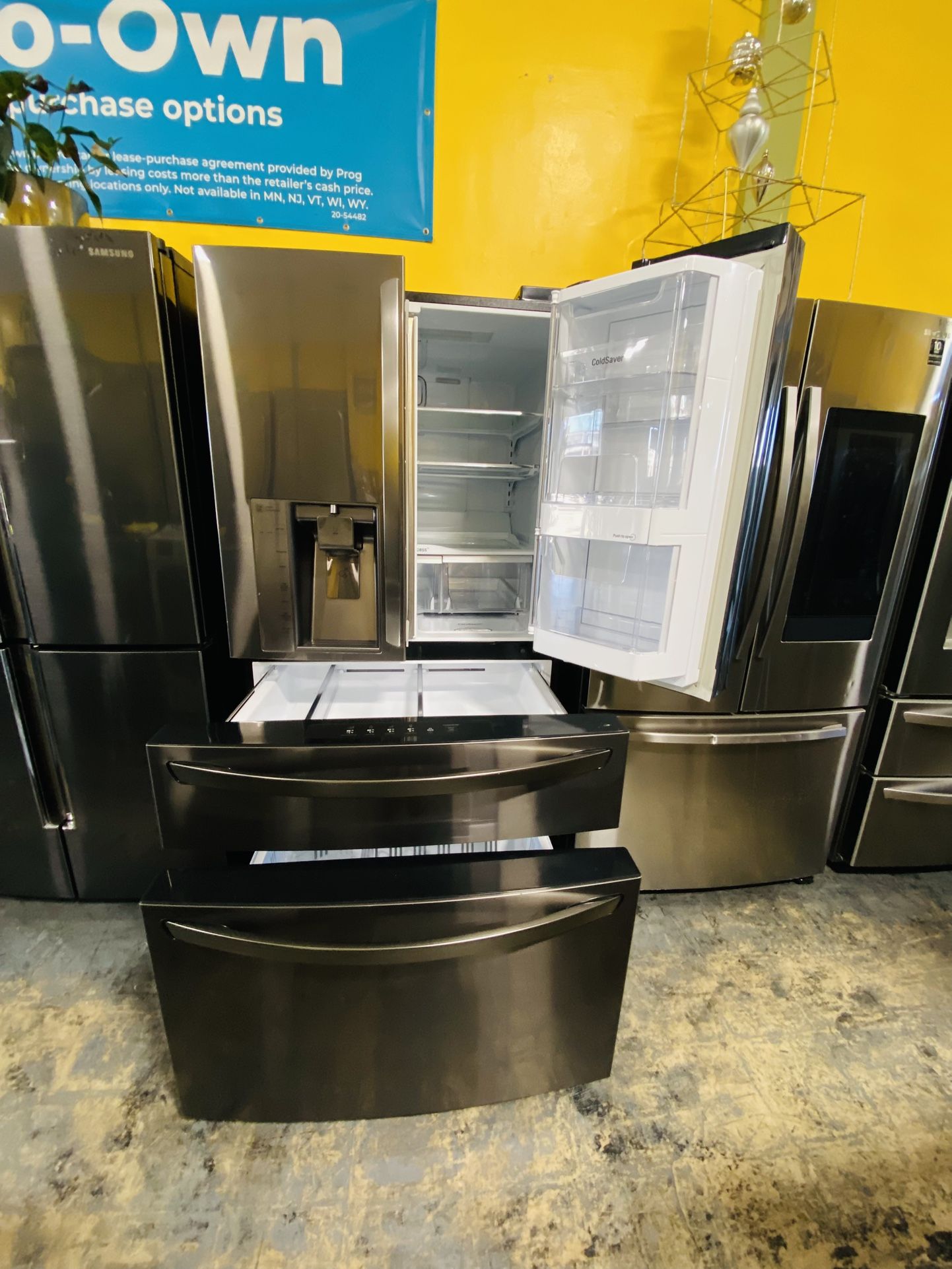 Refrigerador Negro A Pagos Flexibles