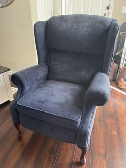 Blue recliner chair