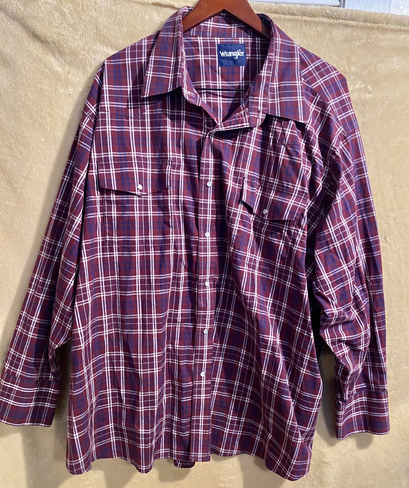 Wrangler ~Men’s Long sleeve western Style Shirt