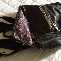 LARGE FAUX LEATHER GOLD STUDS  BACKPACK