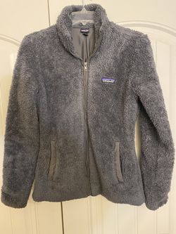 Patagonia Los Gatos Women’s Size Small Sherpa Full Zip Fleece Jacket, Gray