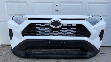040 WHITE TOYOTA RAV4 FRONT BUMPER 2019 2020 2021 2022 2023 2024 2025
