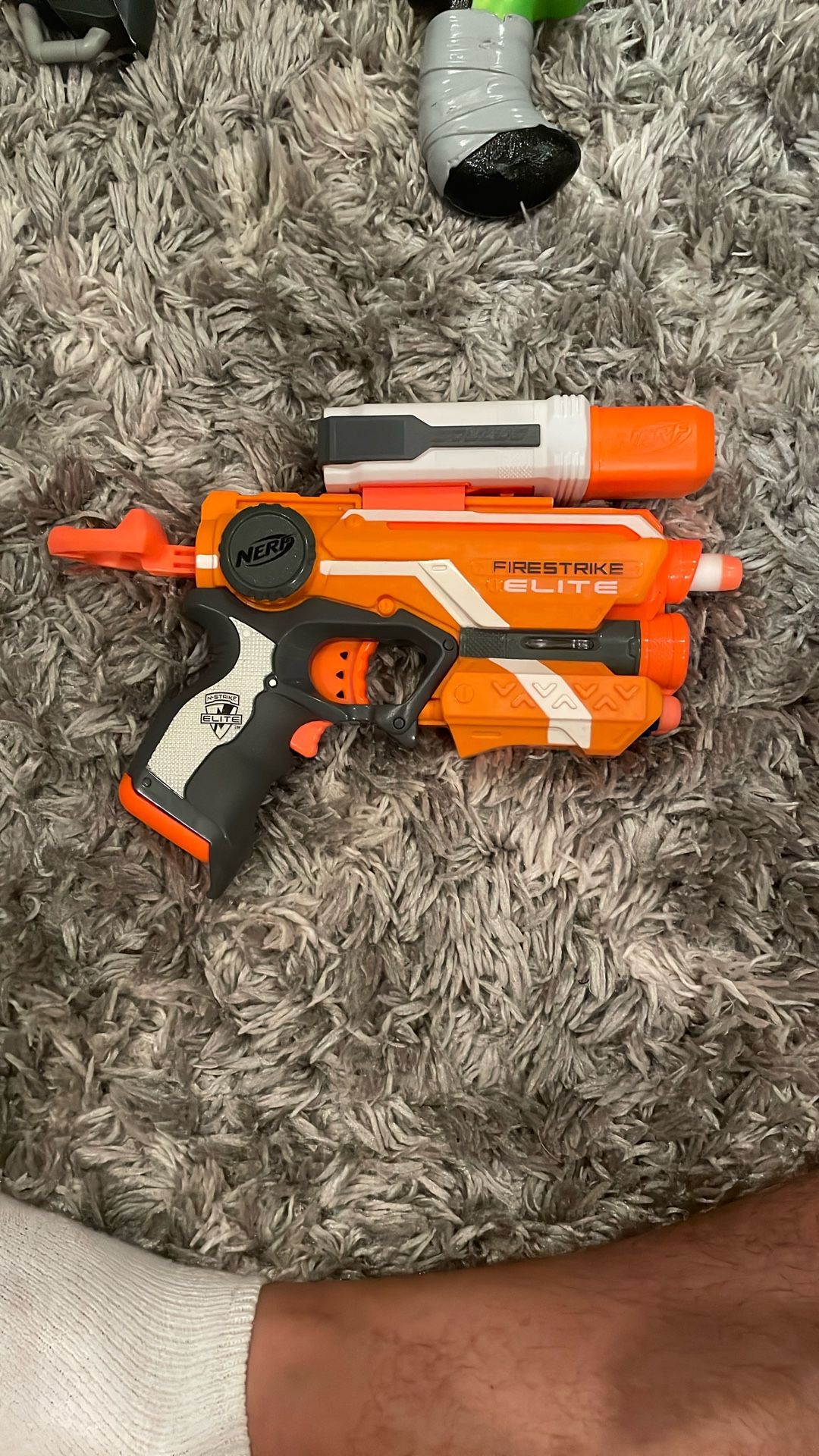 Nerf Gun With Flashlight Attachment