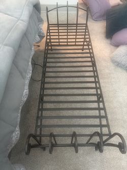 Queen size wrought iron headboard + bench