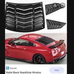 2008 -17 Nissan GT-R  Matte Black Rear Window Louvers 