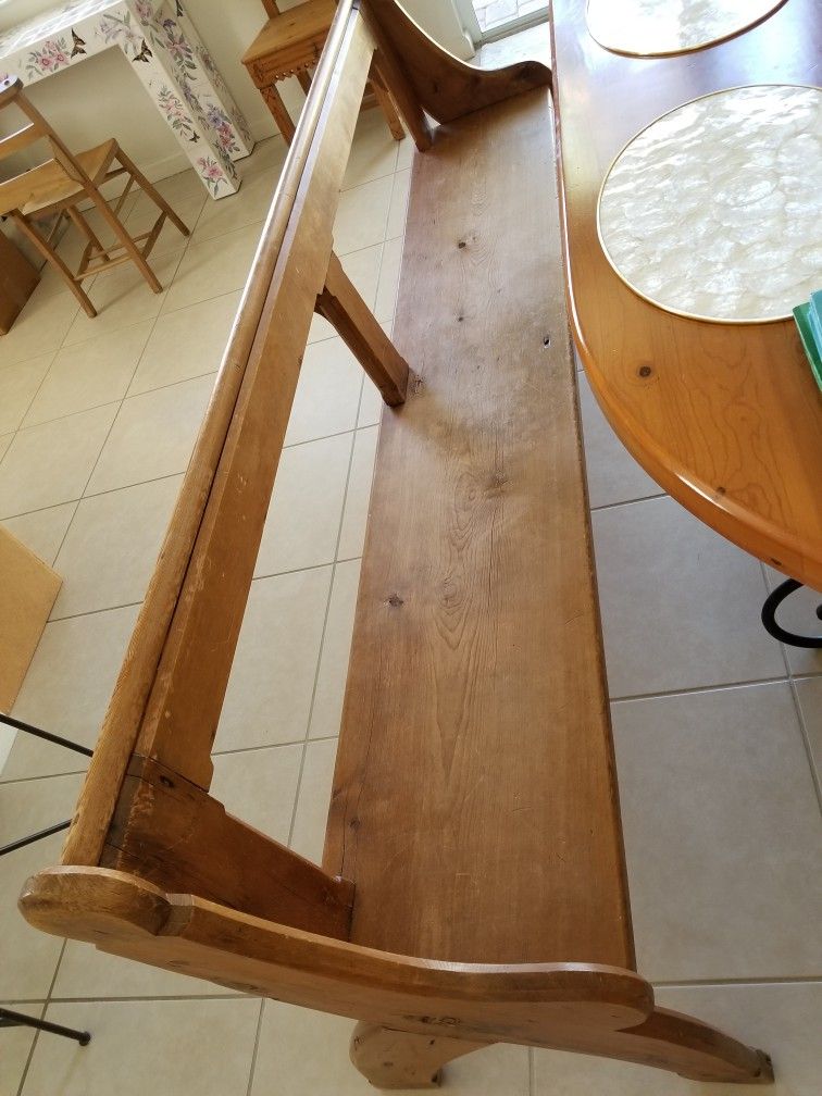 Antique Pine 7' Bench