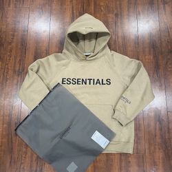 Size Small Beige Essentials Hoodie Size Small