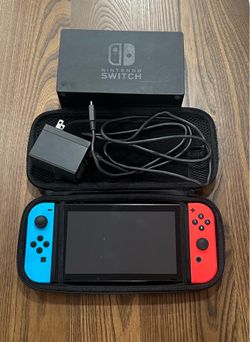 Nintendo Switch, docking station, plug, case - $150