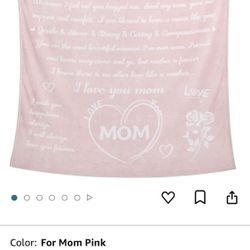 NIB Best Mom Blanket in PINK 55x65 Brand New Sealed