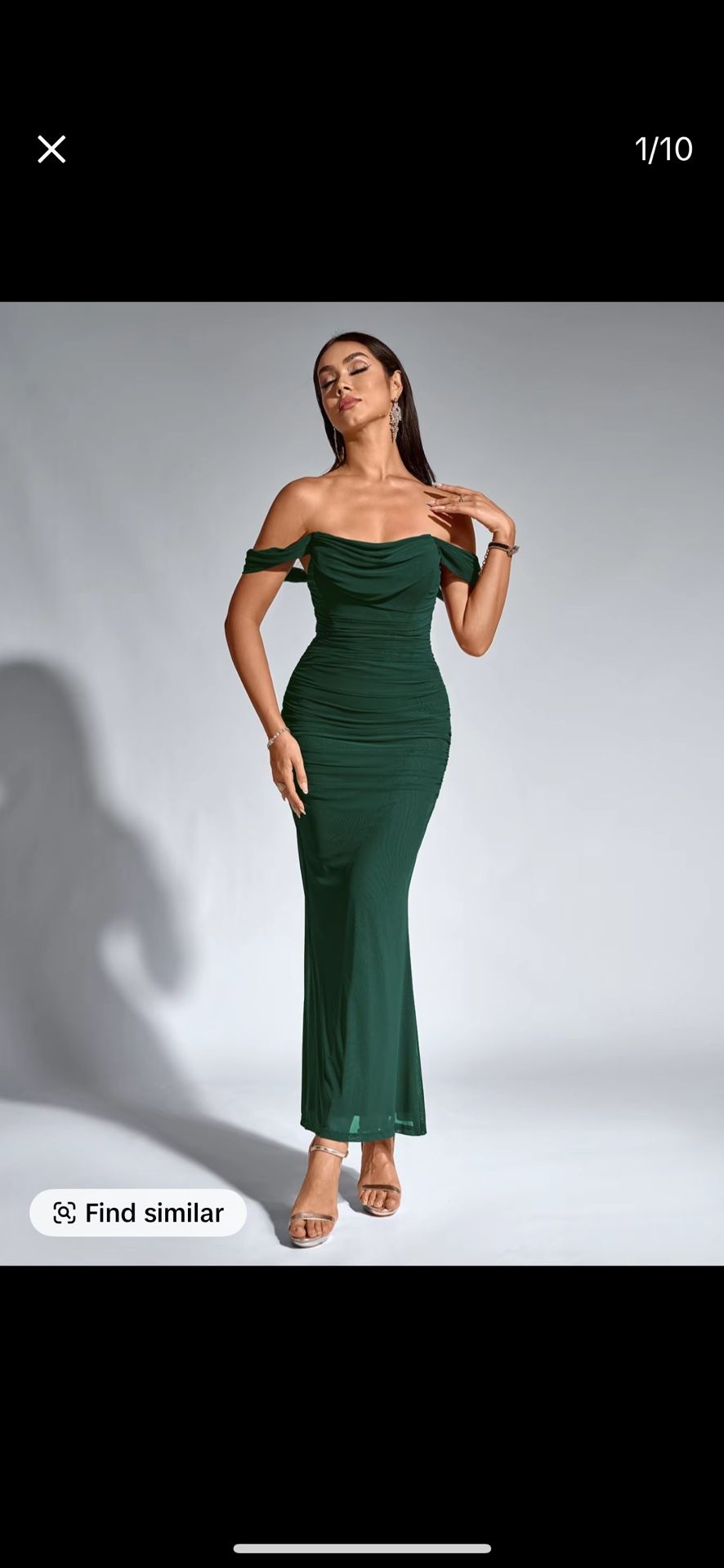 Lg Emerald Green Long Dress