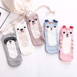 5 Pairs Lovely Animal Socks, 5 Pairs For A Set.