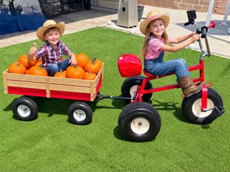 BEAUTIFUL TRIKE BIKE  with MATCHING WAGON 🎃