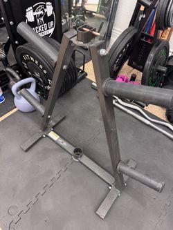 2 Heavy-Duty Olympic Weight Plate Storage Trees – $90 Each / $160 Pair