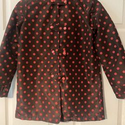 Gymboree Girls L 10-12 brown and pink polka dot jacket